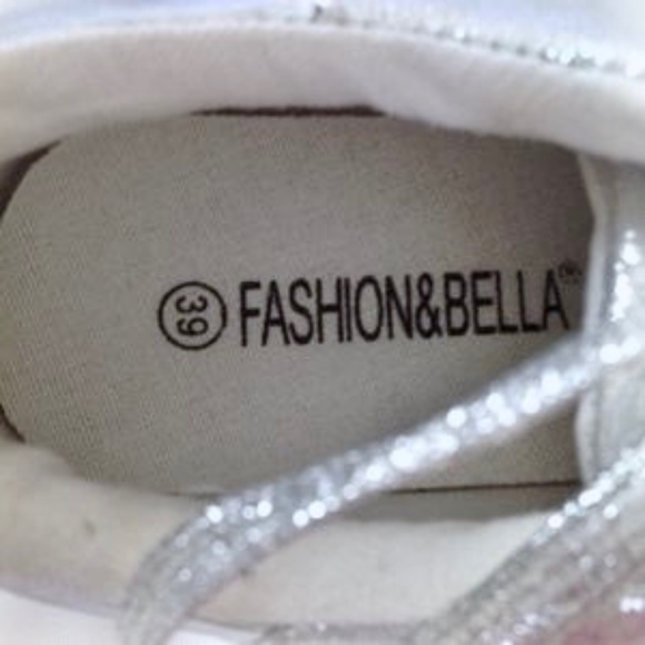 HP! π²SALEπ² European Silver Lace up Sneakers EU39/US8.5 - Picture 6 of 6